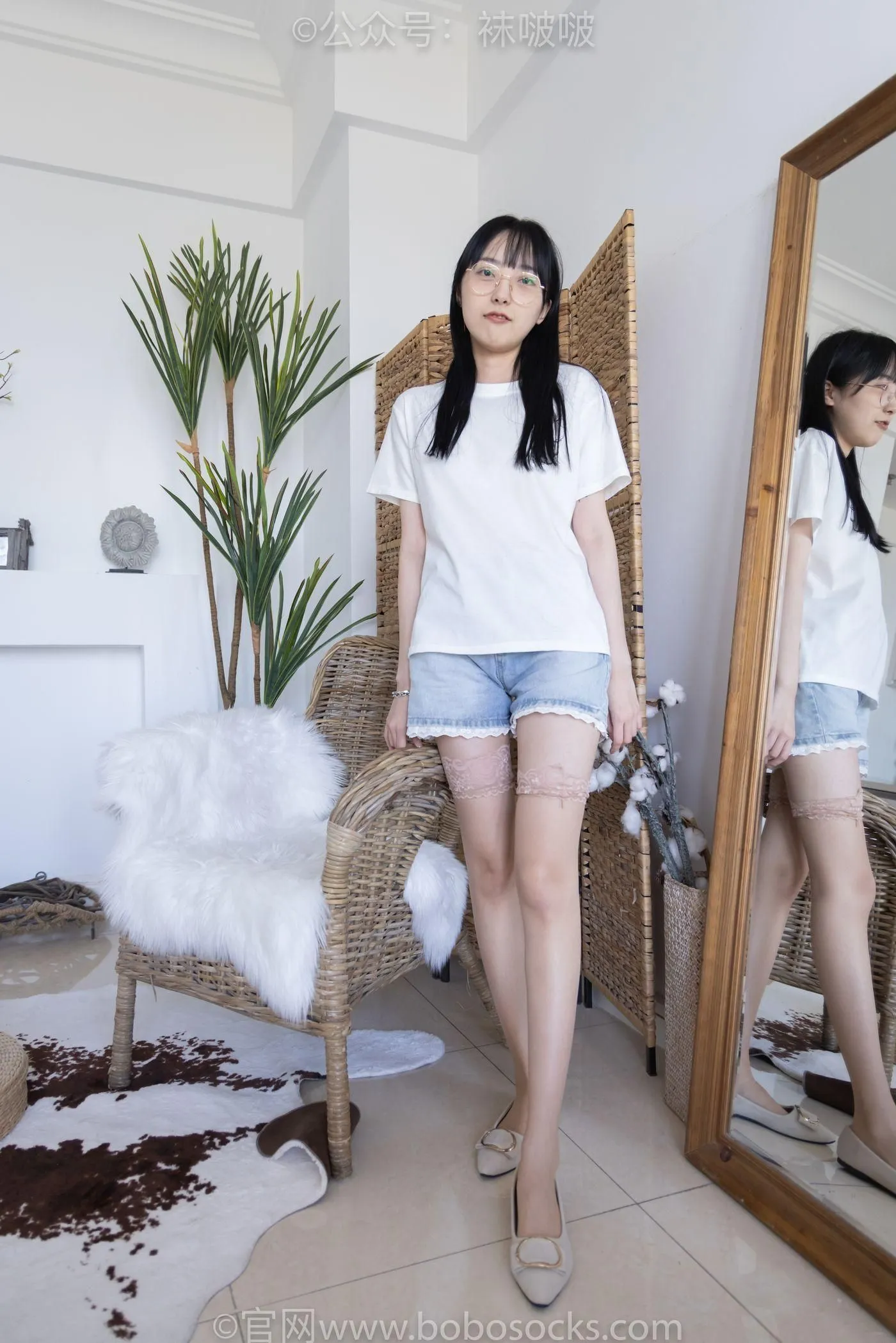 [BoBoSocks袜啵啵]NO.086 稚予-平底鞋、过膝肉丝 [130P]插图8